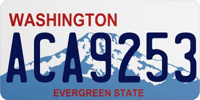 WA license plate ACA9253