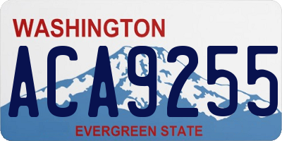 WA license plate ACA9255