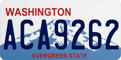 WA license plate ACA9262