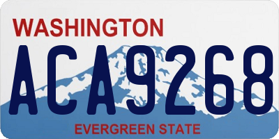 WA license plate ACA9268