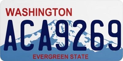 WA license plate ACA9269
