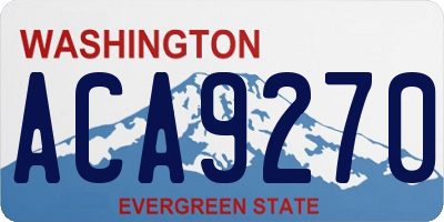 WA license plate ACA9270