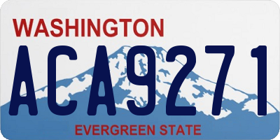 WA license plate ACA9271
