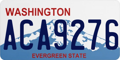 WA license plate ACA9276