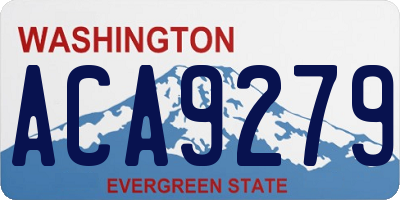 WA license plate ACA9279