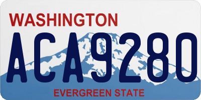 WA license plate ACA9280