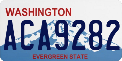 WA license plate ACA9282