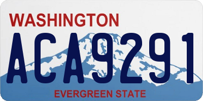 WA license plate ACA9291