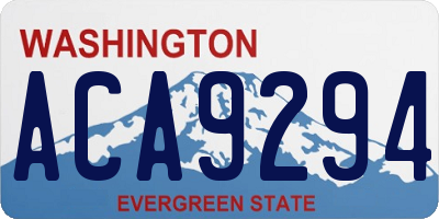 WA license plate ACA9294
