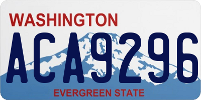 WA license plate ACA9296