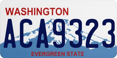 WA license plate ACA9323
