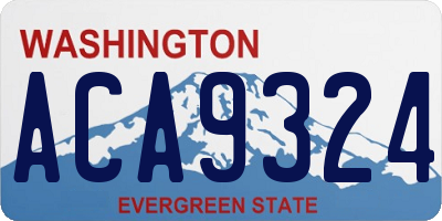 WA license plate ACA9324