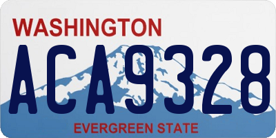 WA license plate ACA9328
