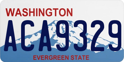 WA license plate ACA9329