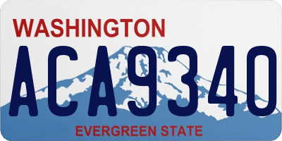 WA license plate ACA9340
