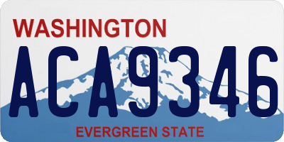 WA license plate ACA9346