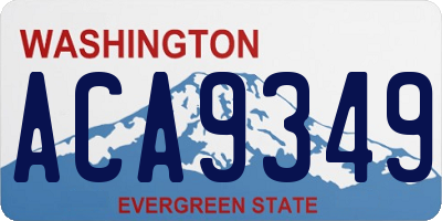 WA license plate ACA9349
