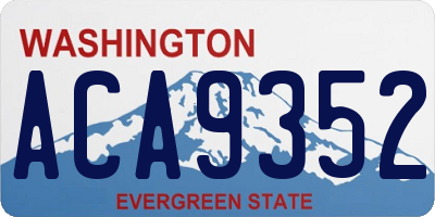 WA license plate ACA9352