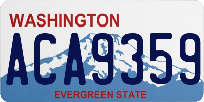 WA license plate ACA9359