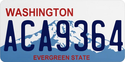 WA license plate ACA9364