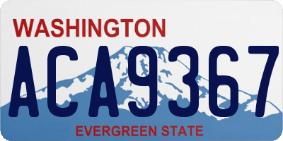 WA license plate ACA9367