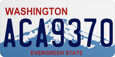 WA license plate ACA9370