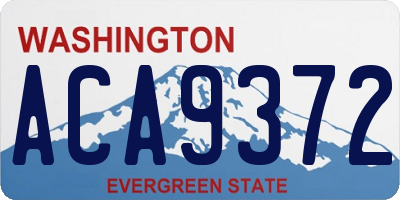 WA license plate ACA9372
