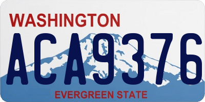 WA license plate ACA9376