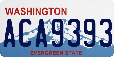WA license plate ACA9393