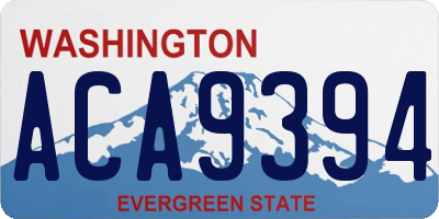 WA license plate ACA9394
