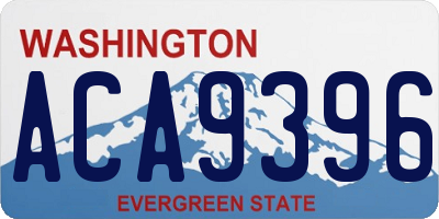 WA license plate ACA9396