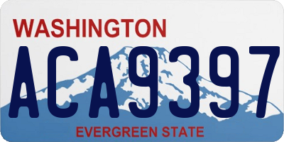 WA license plate ACA9397