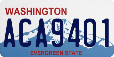WA license plate ACA9401
