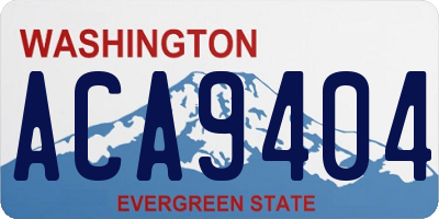 WA license plate ACA9404