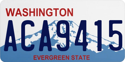 WA license plate ACA9415
