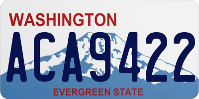 WA license plate ACA9422
