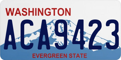 WA license plate ACA9423