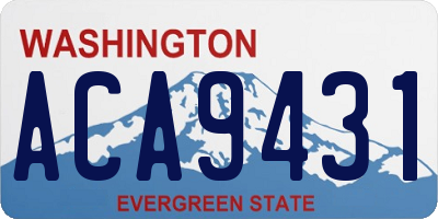 WA license plate ACA9431