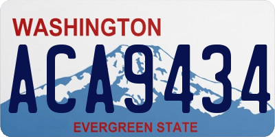WA license plate ACA9434