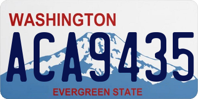 WA license plate ACA9435