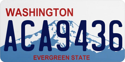 WA license plate ACA9436