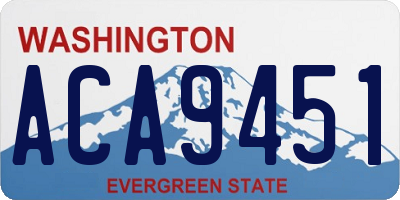 WA license plate ACA9451