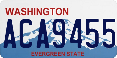 WA license plate ACA9455