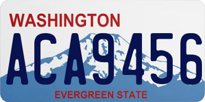 WA license plate ACA9456
