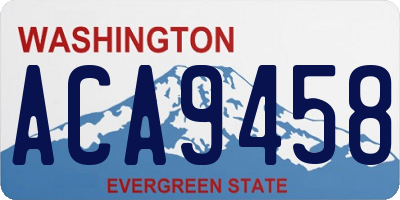 WA license plate ACA9458