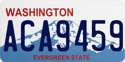 WA license plate ACA9459