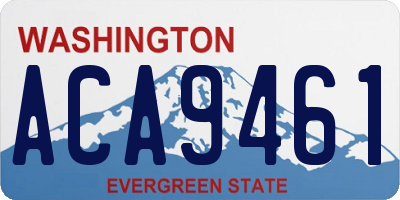WA license plate ACA9461