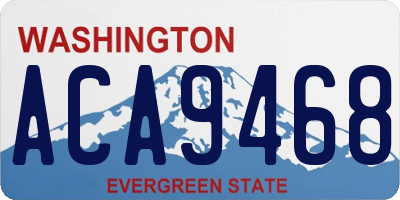 WA license plate ACA9468