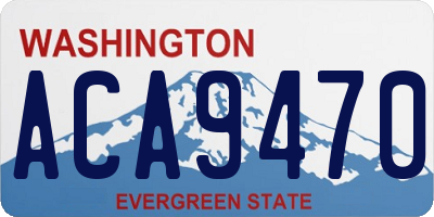 WA license plate ACA9470