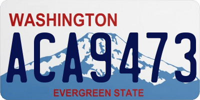 WA license plate ACA9473